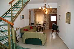 Wohnbereich des Ferienhauses Xanthipe auf Kreta