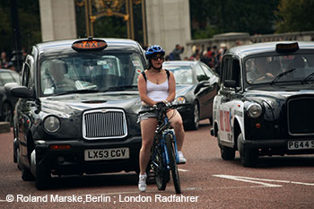 Fahrradfahrer in London