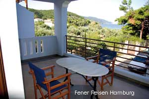 Blick von der Terrasse der Ferienwohnung Kafireas auf Alonissos