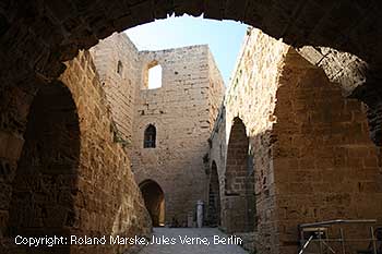 Wallanlage in der Burg von Girne in Nordzypern