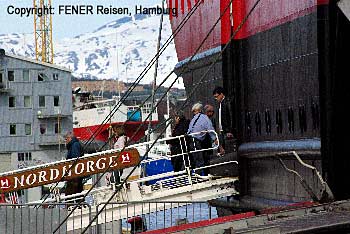 Hurtigruten Schiff Nordnorge in Tromsö