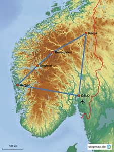 Route der UNESCO Autorundreise durch Norwegen