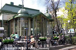 Ein schönes Cafe in der Innenstadt von Helsinki
