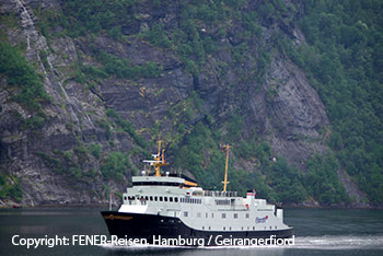Linienschiff auf dem Geirangerfjord