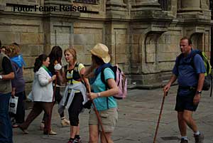Ankommen in Santiago, dem Ziel des Jakobsweges